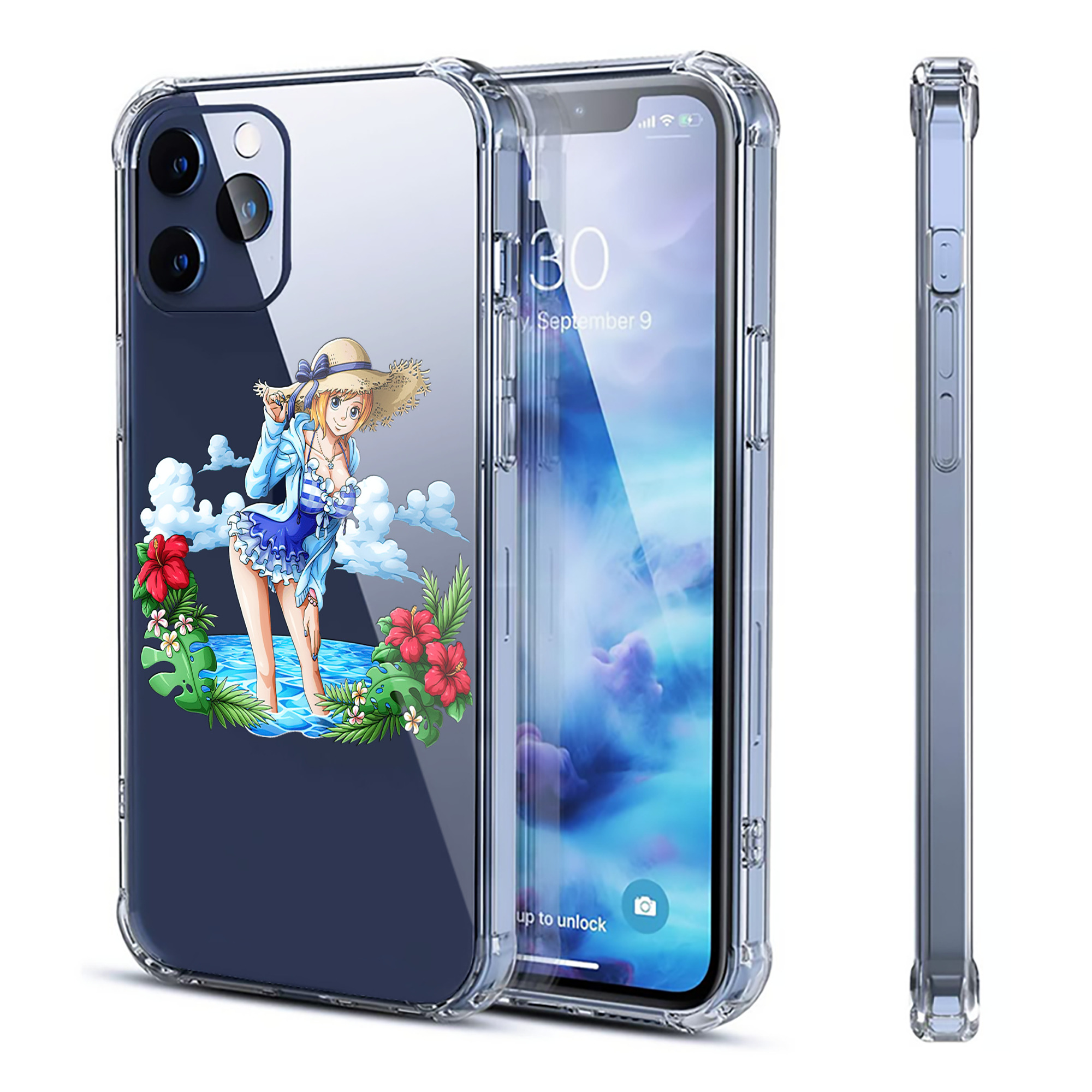 （画像用） ワンピース ナミ ONE PIECE Nami 【iPhone 12シリーズ対応】透明スマホケース（クリアソフトケース）